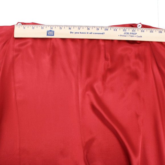 J Peterman 100% Silk Palazzo Wrap Pants Low Crotch High Rise Wide Leg Buttons M - Picture 7 of 16